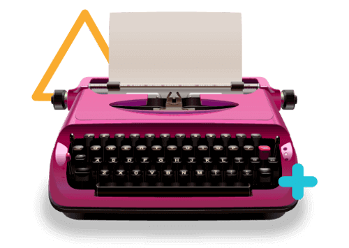 hot pink typwriter