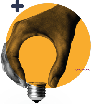 hand in the shape of a light bulb