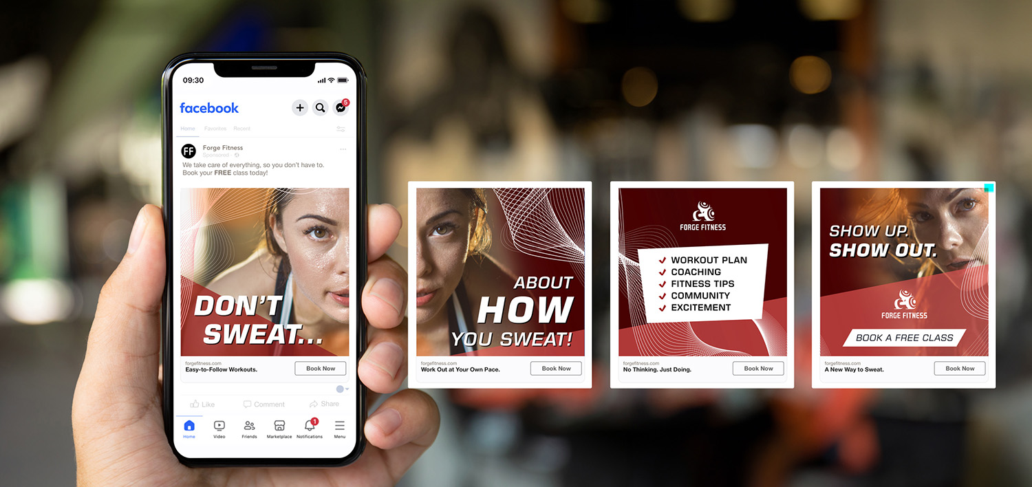 Forge Fitness mockup by DesigniQ