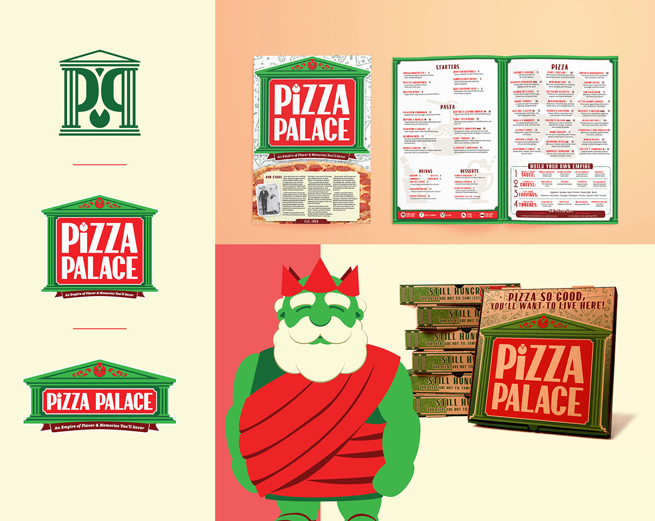 Pizza Palace mockup by DesigniQ