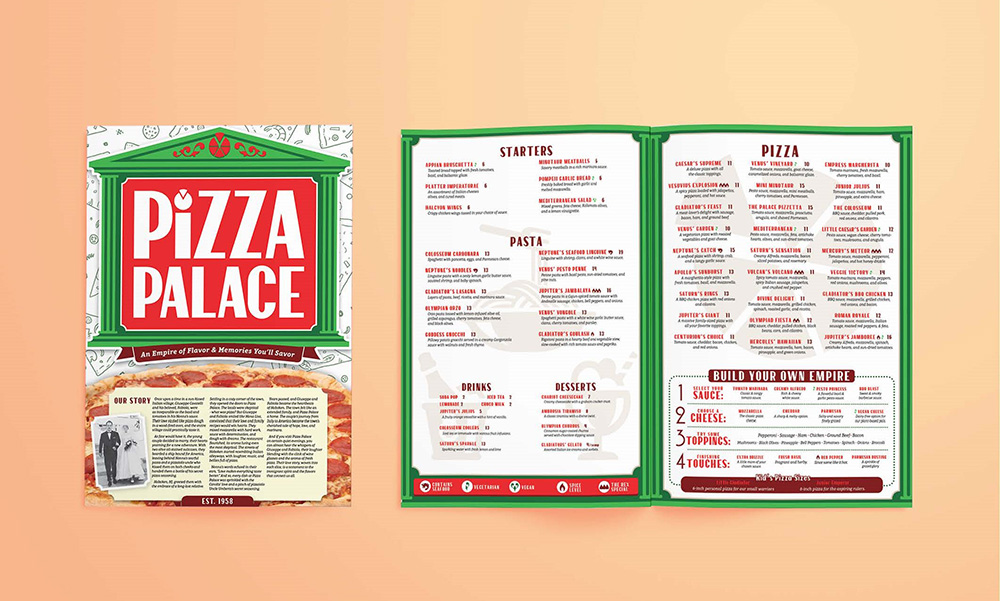 Pizza Palace menu by DesigniQ