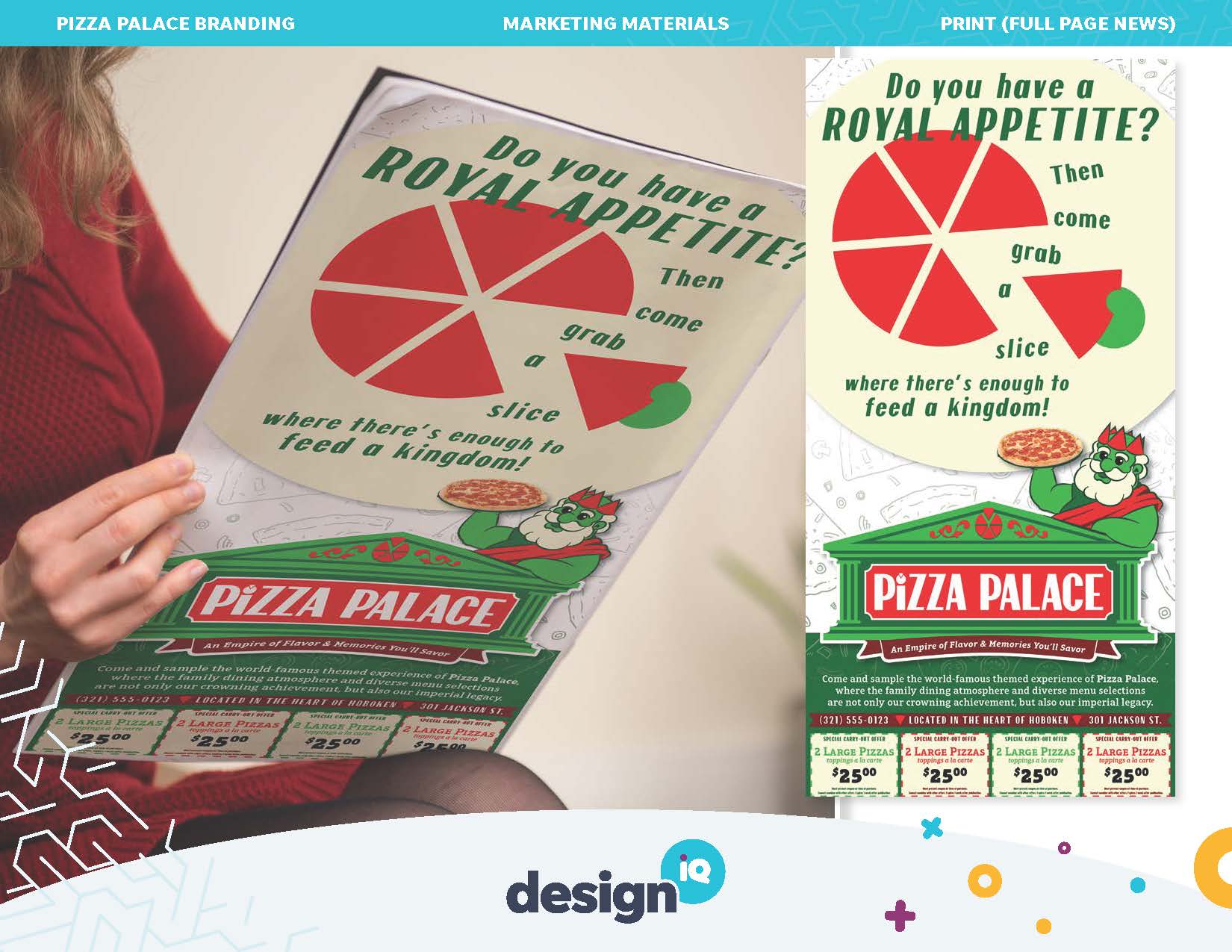 Pizza Palace menu by DesigniQ