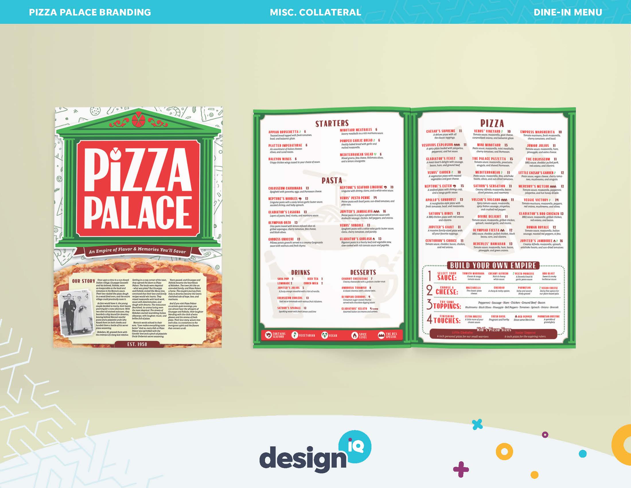 Pizza Palace menu by DesigniQ