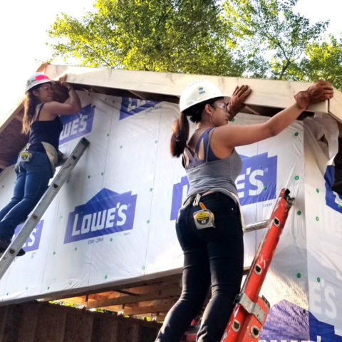 two habitat for humanity volunteers